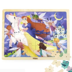 Деревянные пазлы Viga Fairy Tale, 24 элементов купить в Кишиневе. Фото 2