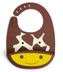 Bavetă din silicon Skip Hop Fold & Go Zoo Giraffe cumpăra în Chișinau