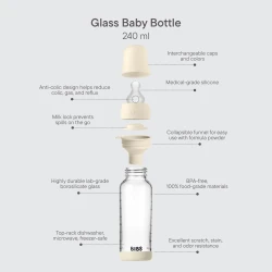 Biberon pentru bebelusi din sticla Bibs Silicone Baby Blue, 240 ml cumpăra în Chișinau. Foto 4