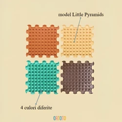 Covoraș ortopedic pentru copii Ortoto Puzzle Little Pyramids, 30×30 cm, 8 buc. cumpăra în Chișinau. Foto 2