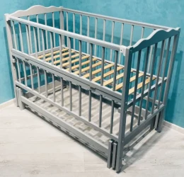 Set Pătuț Kuzea Anghelina-2 Gri + Saltea Kuzea 120x60 + Lenjerie 8 Piese PernaMea Confort cumpăra în Chișinau. Foto 10