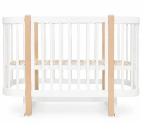 Детская кроватка Kuzea Miya White Natur на маятнике купить в Кишиневе. Фото 2