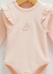 Body cu mâneca lungă Caramell Romantic Color Salmon, 2 buc. (6-9L) cumpăra în Chișinau. Foto 4