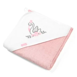Prosop de baie BabyOno Swan Pink, 85x85 cm cumpăra în Chișinau. Foto 1