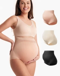 Chiloței pentru gravide cu talie înaltă Momcozy, mărimea XL, 3 buc. cumpăra în Chișinau. Foto 1