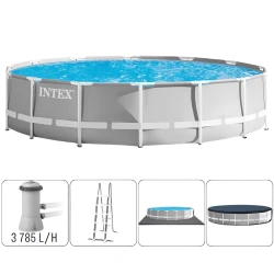 Бассейн для детей Intex Prism Frame Premium + фильтрующий насос 3785 л/ч, 16805 литров купить в Кишиневе. Фото 1