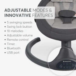 Качалка Kikkaboo Codie Dark Grey 2025 купить в Кишиневе. Фото 3