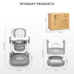 Стульчик для кормления 3 в 1 Caretero Sitron Beige купить в Кишиневе. Фото 9