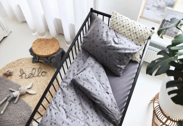Простыня на резинке Jollein Jersey Storm Grey, 120x60 см купить в Кишиневе. Фото 5