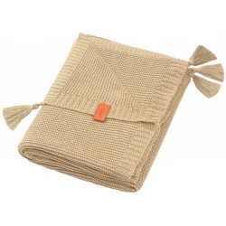 Păturica cu franjuri Babyono Natural Bamboo Beige, 75 x 100 cm cumpăra în Chișinau