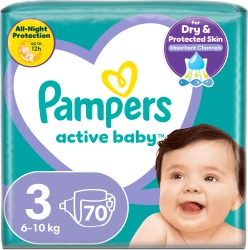 Scutece Pampers Active Baby 3 (6-10 kg), 70 buc. cumpăra în Chișinau. Foto 1