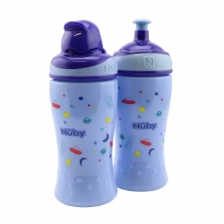 Набор поильников Nuby Flip-It Cup (12 м+) и Pop-Up Sipper (18 м+) 360 мл синий купить в Кишиневе. Фото 2