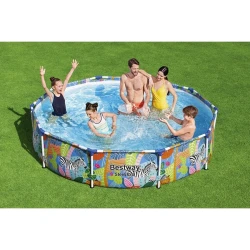 Каркасный бассейн Bestway Steel Pro 305x66 см, 4062 литра, с рисунком животных купить в Кишиневе. Фото 3