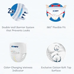 Подгузники-трусики Confy Premium 4 (9-14 кг), 30 шт. купить в Кишиневе. Фото 4