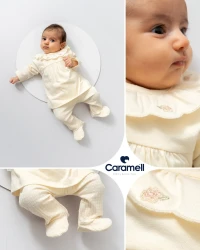 Комплект из 2 штук Caramell Only Flowers Pink (9-12М) купить в Кишиневе. Фото 2
