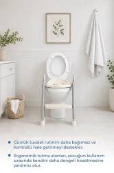 Детская накладка на унитаз со ступенькой BabyJem Sand Beige, 24 мес+ купить в Кишиневе. Фото 4