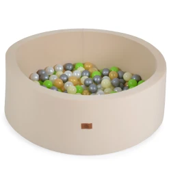 Covoraș pentru copii cu bile Moni Boucle 200 balls Beige, 90x90x30 cm cumpăra în Chișinau. Foto 1