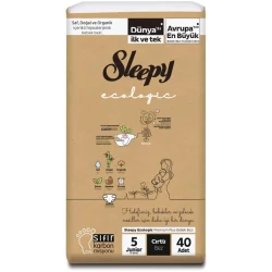 Scutece Sleepy Ecologic Double Junior 5 (11-20 kg), 40 buc. cumpăra în Chișinau. Foto 1