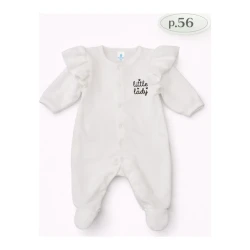 Salopetă din velur pentru bebeluși Minikin Little Lady, lăptos, pentru fetițe, m.56 cumpăra în Chișinau. Foto 1