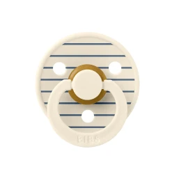 Пустышка круглая латексная Bibs Colour Pin Ivory & Steel Blue Mix (0-6 мес.), 2 шт. купить в Кишиневе. Фото 3