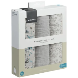 Pelinci din muselina KikkaBoo Dreamy Fields Grey (100x100 cm), 3 buc. cumpăra în Chișinau. Foto 2