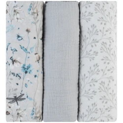 Pelinci din muselina KikkaBoo Dreamy Fields Grey (100x100 cm), 3 buc. cumpăra în Chișinau. Foto 1
