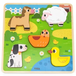 Puzzle din lemn Viga Fermă, 48 elemente cumpăra în Chișinau. Foto 1