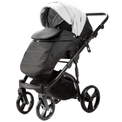 Коляска 2 в 1 Adamex Lanti Deluxe White Black купить в Кишиневе. Фото 4