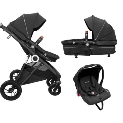 Carucior 3 in 1 BabyGo AIR Halime Black cumpăra în Chișinau. Foto 5