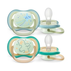 Suzeta ortodontica din silicon Philips Avent Ultra Air Nighttime (0-6 luni), 2 buc. cumpăra în Chișinau. Foto 2