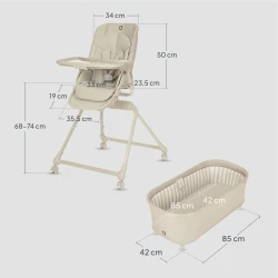 Детская кроватка + Стул для кормления 3 в 1 Lionelo Maddie Beige купить в Кишиневе. Фото 31