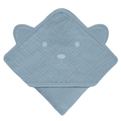 Банное полотенце Lionelo Muslin Hooded Towel Grey Sky, 80x80 см купить в Кишиневе. Фото 6