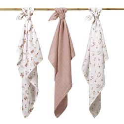Pelinci din bumbac BabyOno Extra Soft Brown (70x70 cm), 3 buc. cumpăra în Chișinau. Foto 2