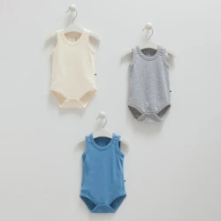 Боди без рукавов Caramell Basic Beige, 3 шт. (1-3М) купить в Кишиневе. Фото 1