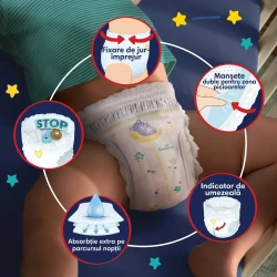 Подгузники-трусики Pampers Night Pants 7 (15+ кг), 17 шт. купить в Кишиневе. Фото 6