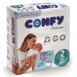 Scutece Confy Jumbo Premium 2 (3-6 kg), 80 buc. cumpăra în Chișinau. Foto 1