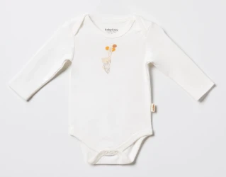 Body cu mânecă lungă BabyCosy Ivory & Orange, 2 buc. (3-6L) cumpăra în Chișinau. Foto 2