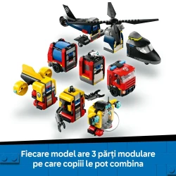 Конструкторы Lego City Helicopter & Fire Engine & Submarine Remix, 874 элемента купить в Кишиневе. Фото 5