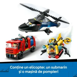 Конструкторы Lego City Helicopter & Fire Engine & Submarine Remix, 874 элемента купить в Кишиневе. Фото 4