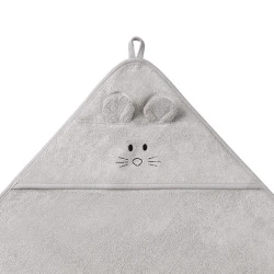 Банное полотенце BabyOno Mouse Grey, 100x100 см купить в Кишиневе. Фото 5