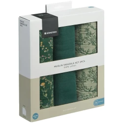 Pelinci din muselina KikkaBoo Secret Garden Green (100x100 cm), 3 buc. cumpăra în Chișinau. Foto 2