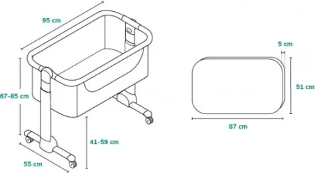 Pătuc Co-sleeper 3 in 1 Lionelo Timon Graphite cumpăra în Chișinau. Foto 6