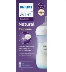 Пластиковая бутылка Philips Avent Natural Response голубая (1+ мес.), 260 мл купить в Кишиневе. Фото 2