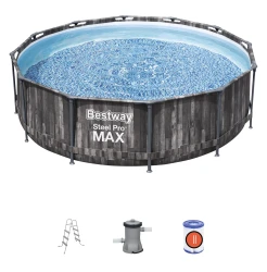 Бассейн для детей Bestway Steel Pro Max Brown + фильтрующий насос 2006 л/ч, 9150 литров купить в Кишиневе. Фото 1