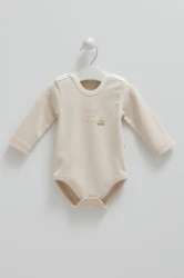 Body cu mâneca lungă Caramell Flaying Cars Ecru & Beige, 2 buc. (6-9L) cumpăra în Chișinau. Foto 2