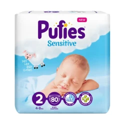 Scutece Pufies Sensitive 2 (4-8 kg), 80 buc. cumpăra în Chișinau. Foto 1