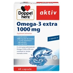 Пищевая добавка Omega 3 (1000 мг) Doppelherz, 60 капсулы купить в Кишиневе. Фото 1