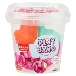 Кинетический песок Розовый Crafy Sand с 3 формочками купить в Кишиневе. Фото 1