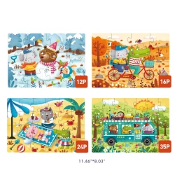 Развивающий пазл Mideer Level Up 4 in 1 Four Seasons, 87 элементов купить в Кишиневе. Фото 2