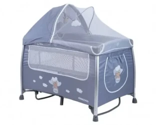 Кроватка манеж 2 в 1 KikkaBoo Dreamy Bear Grey купить в Кишиневе